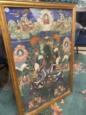 Thangka figurant Tara Verte, Tibet, 18/19ème — photo 1
