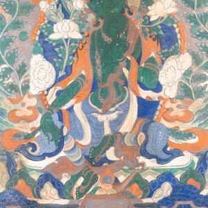 Thangka figurant Tara Verte, Tibet, 18/19ème — photo 2