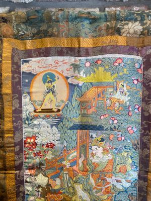 Thangka tissé figurant un roi Shambhala, Chine, République — photo 1