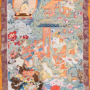 Thangka tissé figurant un roi Shambhala, Chine, République — photo 1