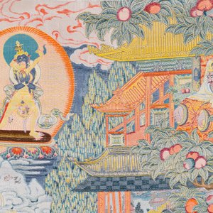 Thangka tissé figurant un roi Shambhala, Chine, République — photo 4