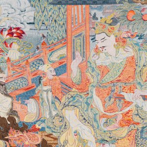 Thangka tissé figurant un roi Shambhala, Chine, République — photo 5