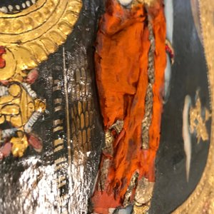 Thanjavur school, South India: Vishnu resting on Ananta-Shesha, pigment and gold leaf on cloth, 19/20th C. — 照片 28