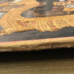 Thanjavur school, South India: Vishnu resting on Ananta-Shesha, pigment and gold leaf on cloth, 19/20th C. — 照片 60