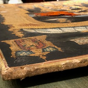 Thanjavur school, South India: Vishnu resting on Ananta-Shesha, pigment and gold leaf on cloth, 19/20th C. — 照片 65