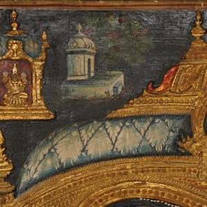 Thanjavur school, South India: Vishnu resting on Ananta-Shesha, pigment and gold leaf on cloth, 19/20th C. — 照片 77