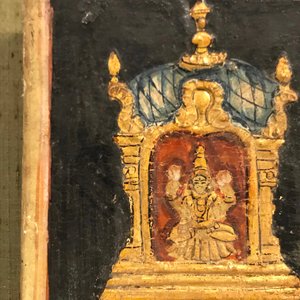 Thanjavur school, Zuid-India: Vishnu rustend op Ananta-Shesha, pigment en bladgoud op textiel, 19/20e eeuw — foto 38