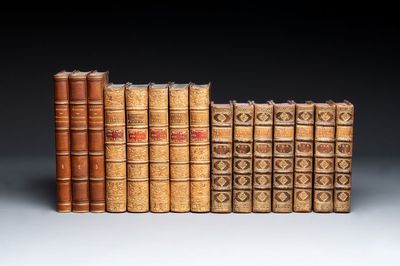 The complete leather-bound collections of Saint Evremond, Boileau-Despréaux and Histoire des négociations diplomatiques, 18th/19th C.