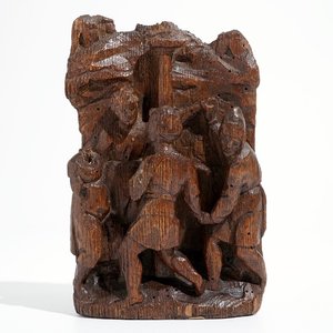 The Dance around the Golden Calf, retable fragment, oak, Flanders, 16th C. — photo 1