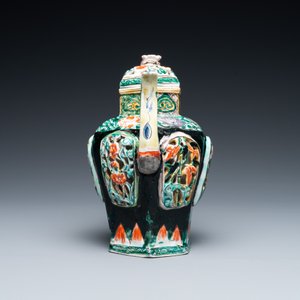 Théière couverte en biscuit émaillé vert, Chine, Kangxi — photo 3