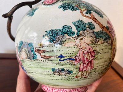 Théière couverte en émail de Canton, Chine, Qianlong — photo 11