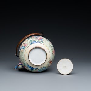 Théière couverte en émail de Canton, Chine, Qianlong — photo 7