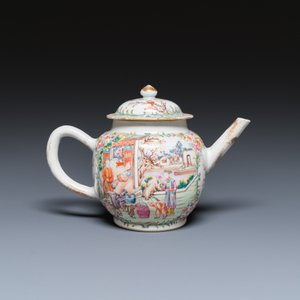 Théière couverte en porcelaine de Chine famille rose à sujet mandarin, Qianlong — photo 4