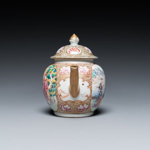 Théière couverte en porcelaine de Chine famille rose à sujet mandarin, Qianlong — photo 3