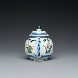 Théière couverte en porcelaine de Chine famille verte à décor d'une grue et d'un cerf, Kangxi — photo 3