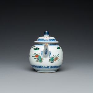 Théière couverte en porcelaine de Chine famille verte à décor d'une grue et d'un cerf, Kangxi — photo 5