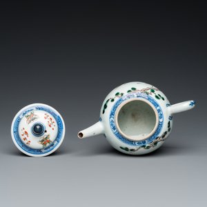Théière couverte en porcelaine de Chine famille verte à décor d'une grue et d'un cerf, Kangxi — photo 6