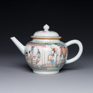 Théière en porcelaine de Chine famille rose à décor de dames d'honneur et d'enfants, Yongzheng — photo 3