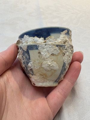 Thirteen Chinese blue and white 'Hatcher Cargo' cups and three celadon-glazed cups, Transitional period — 照片 49