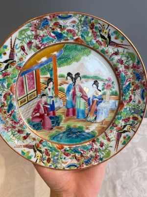 Thirteen Chinese Canton famille rose plates with narrative design, 19th C. — photo 20