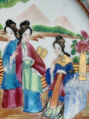 Thirteen Chinese Canton famille rose plates with narrative design, 19th C. — photo 22