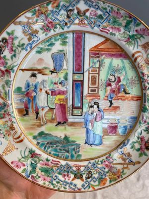 Thirteen Chinese Canton famille rose plates with narrative design, 19th C. — photo 24