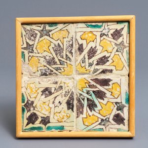 Thirteen polychrome Spanish tiles, Seville and Toledo, 15/16th C. — photo 4