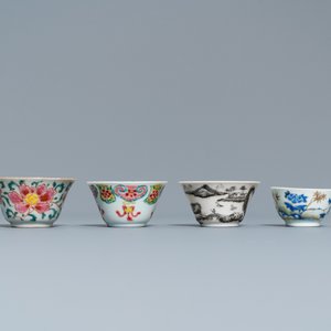 Thirteen various Chinese saucers and nine cups, Kangxi/Qianlong — 照片 14