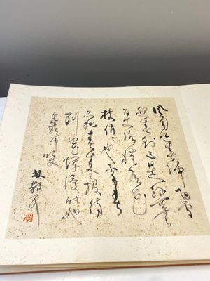 Three albums: 'Jiang Hanting 江寒汀 (1904-1963), Lin Sanzhi 林散之 (1898-1989) and Qi Gong 启功 (1912-2005)', ink and colour on paper — photo 12