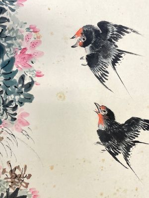 Three albums: 'Jiang Hanting 江寒汀 (1904-1963), Lin Sanzhi 林散之 (1898-1989) and Qi Gong 启功 (1912-2005)', ink and colour on paper — photo 29