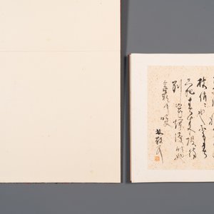 Three albums: 'Jiang Hanting 江寒汀 (1904-1963), Lin Sanzhi 林散之 (1898-1989) and Qi Gong 启功 (1912-2005)', ink and colour on paper — photo 12