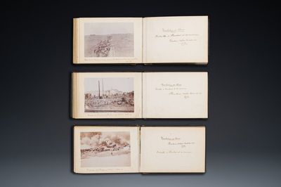 Three albums with 66 photos about the Xinhai Revolution in Hankou, Wuchang and Hanyang in China, 1911