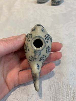 Three Annamese or Vietnamese blue and white fish-form water droppers, 15/16th C. — photo 6