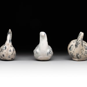 Three Annamese or Vietnamese blue and white fish-form water droppers, 15/16th C. — photo 4