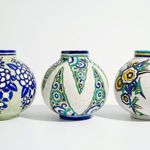 Three art nouveau crackle glazed vases, Charles Catteau for Boch Kéramis, 1st half 20th C. — photo 3