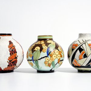 Three art nouveau matte and crackle glazed vases, Charles Catteau for Boch Kéramis, 1st half 20th C. — photo 3