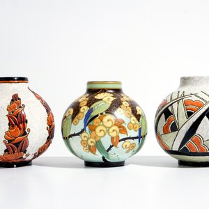 Three art nouveau matte and crackle glazed vases, Charles Catteau for Boch Kéramis, 1st half 20th C. — photo 4