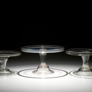 Three ascending English glass tazza on stem, 19th C. — photo 4