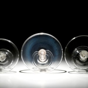 Three ascending English glass tazza on stem, 19th C. — photo 5