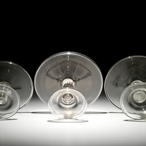 Three ascending English glass tazza on stem, 19th C. — photo 6
