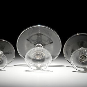 Three ascending English glass tazza on stem, 19th C. — photo 7