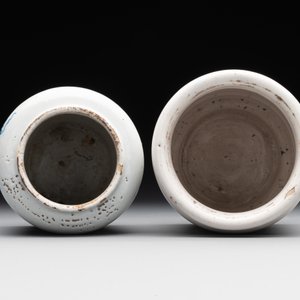 Three blue and white Dutch Delft albarelli, 18th C. — photo 3