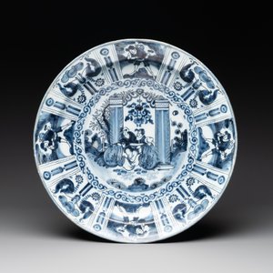 Three blue and white Dutch Delft chinoiserie dishes, late 17th C. — photo 4