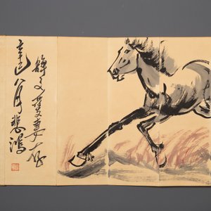 Three Chinese albums: Xu Beihong 徐悲鴻(1895-1953), Bada Shanren 八大山人(1626-1705) and anonymous, ink and colour on paper — foto 12