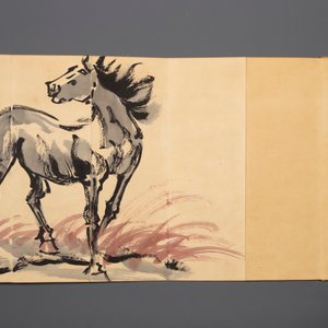 Three Chinese albums: Xu Beihong 徐悲鴻(1895-1953), Bada Shanren 八大山人(1626-1705) and anonymous, ink and colour on paper — foto 8