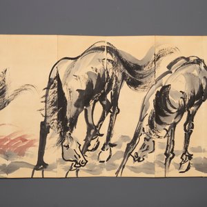 Three Chinese albums: Xu Beihong 徐悲鴻(1895-1953), Bada Shanren 八大山人(1626-1705) and anonymous, ink and colour on paper — foto 9