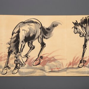 Three Chinese albums: Xu Beihong 徐悲鴻(1895-1953), Bada Shanren 八大山人(1626-1705) and anonymous, ink and colour on paper — foto 10