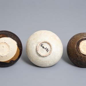 Three Chinese black-, brown- and cream-glazed bowls, Song and later — 照片 7