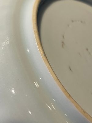 Three Chinese blue and white dishes and two plates, Kangxi — foto 12