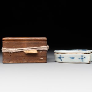 Three Chinese blue and white incense boxes and covers for the Japanese market, late Ming, 17th C. — 照片 4